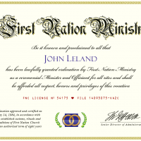 Wedding Minister Ordination Certificate (Image)
